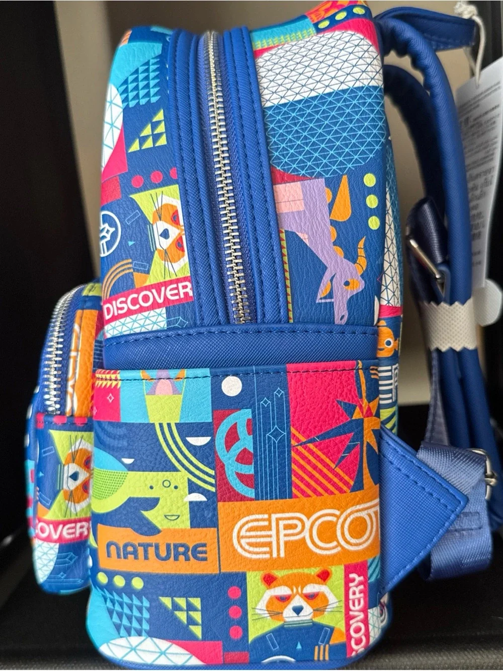 Disney Parks Epcot Characters  AOP Loungefly Backpack Bag NWT Nemo Squirt Rocket